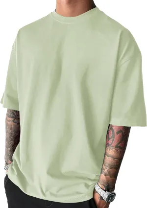 Men's Fashion Oversized Tshirts Workout Short Sleeve T-Shirt Dry Fit Lightweight Crewneck Tee Tops