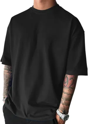 Men's Fashion Oversized Tshirts Workout Short Sleeve T-Shirt Dry Fit Lightweight Crewneck Tee Tops