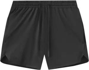 Mens Gym Running Shorts 5 inch Inseam Workout Shorts Quick-Dry Active Shorts Drawstring Waist Shorts with Towel Loop