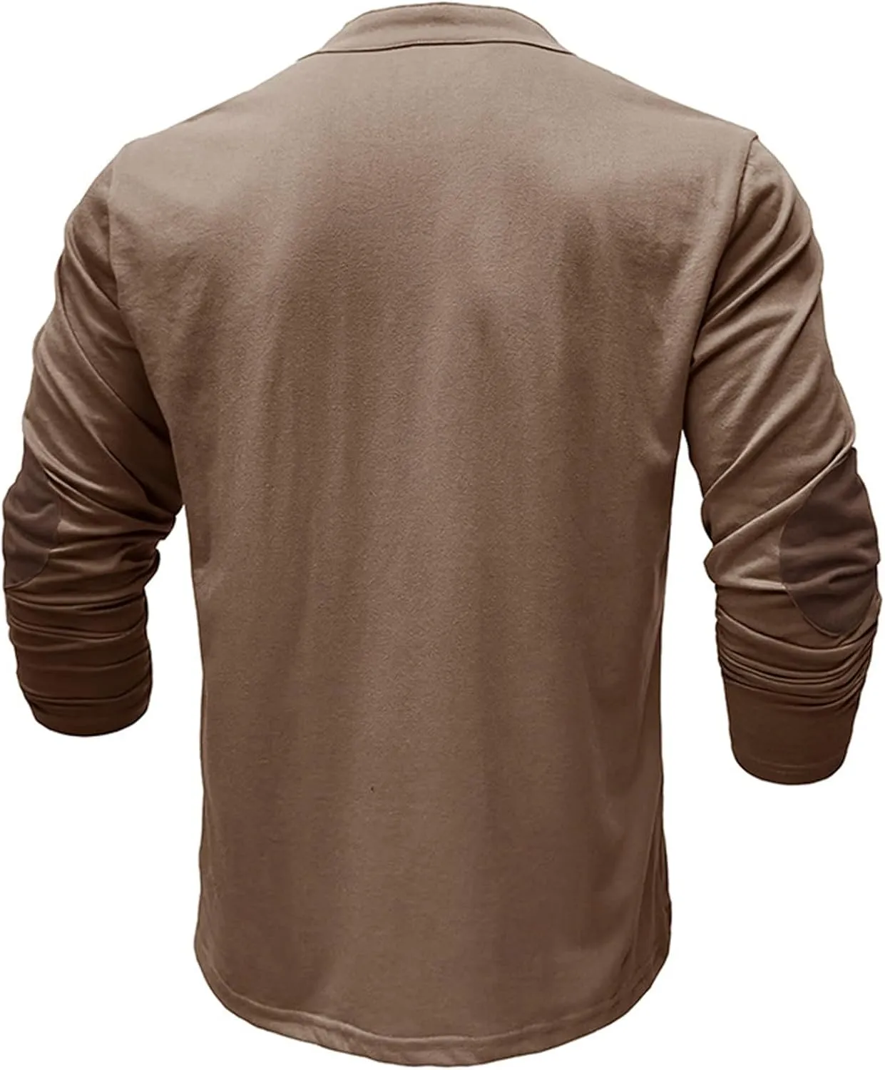 Men's Lace Up Tee Shirt Casual Long Sleeve Button Solid Color T-Shirt Medieval Renaissance Viking Shirts for Men