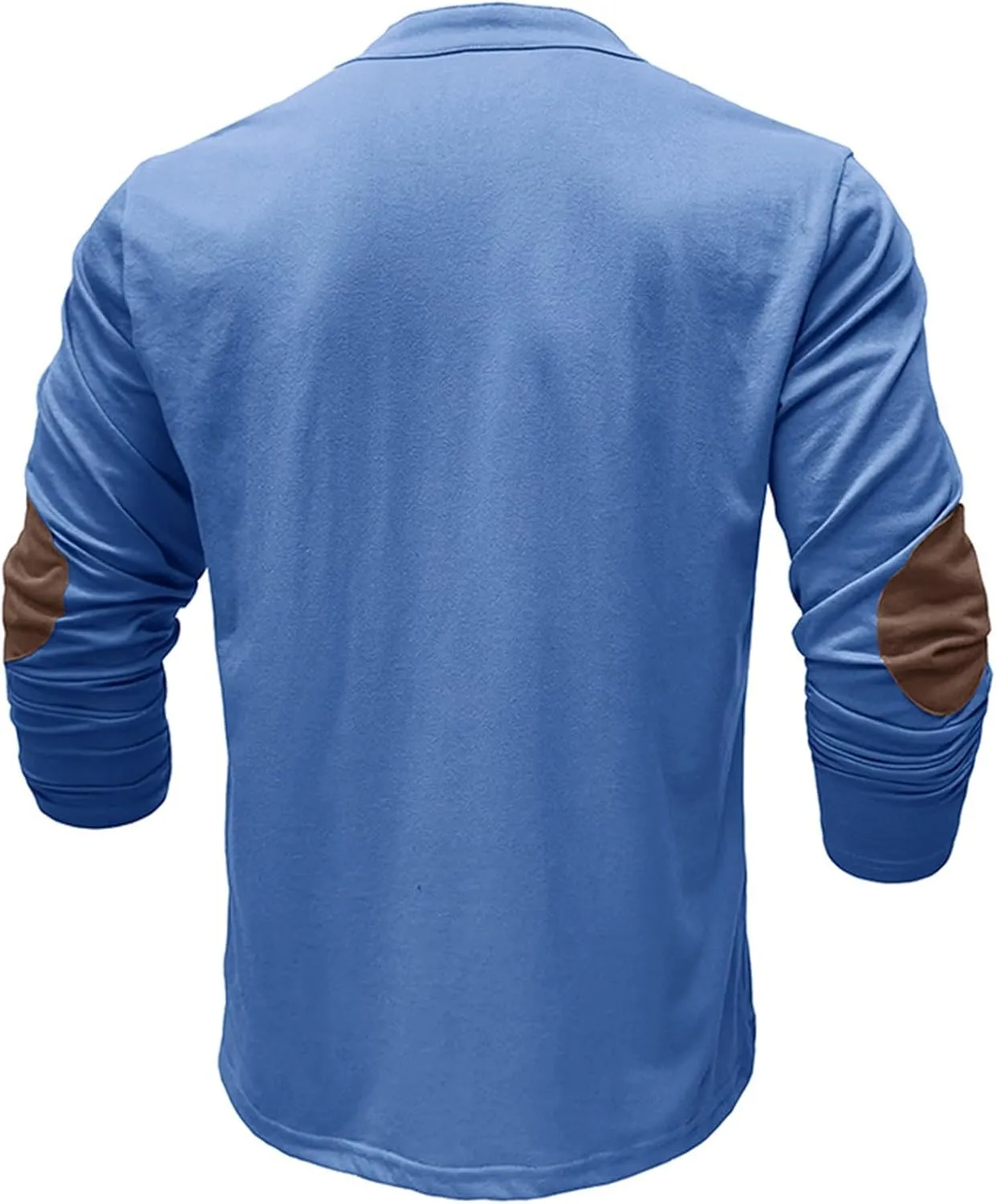Men's Lace Up Tee Shirt Casual Long Sleeve Button Solid Color T-Shirt Medieval Renaissance Viking Shirts for Men