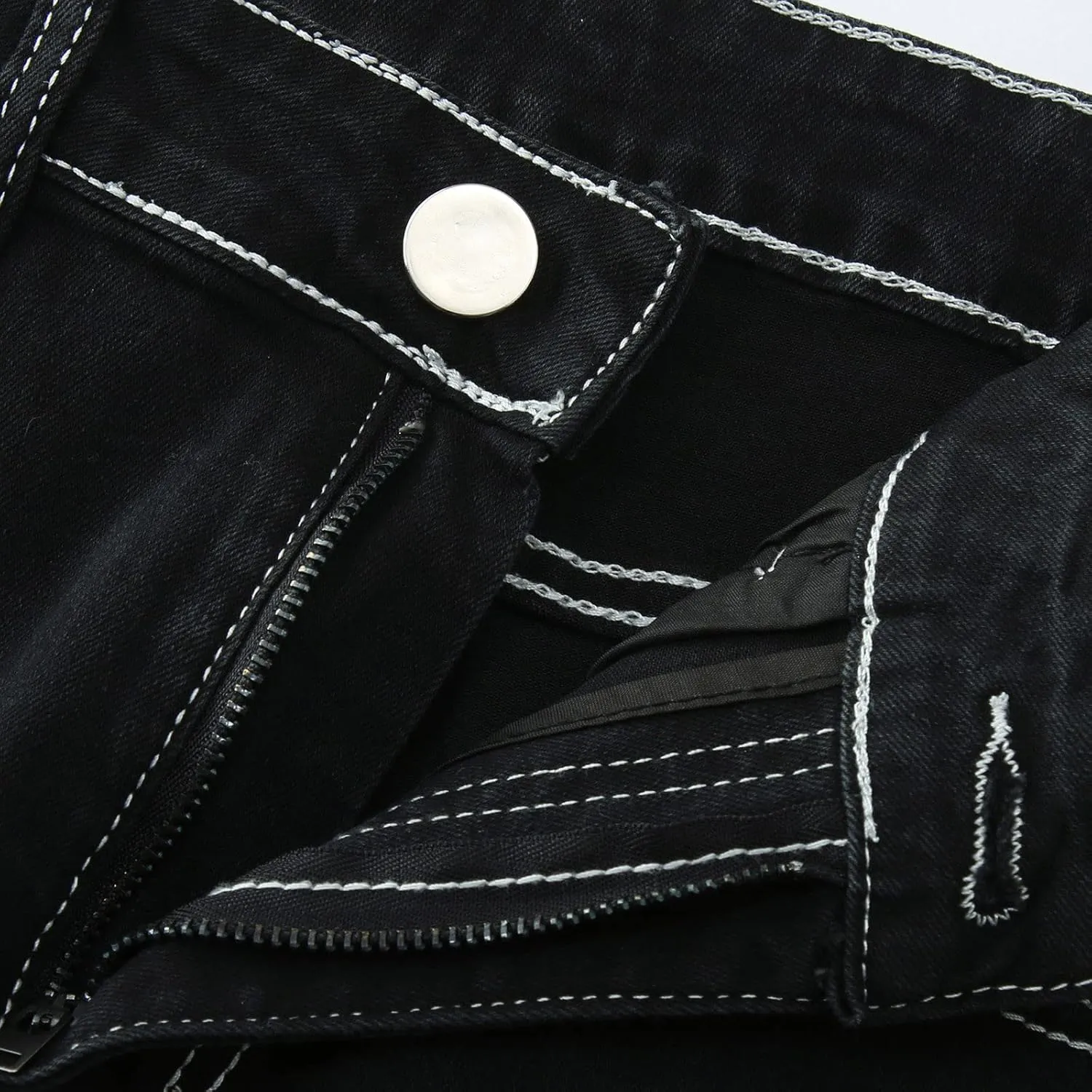 Mens Pants Jeans Relaxed Fit Loose Fit Straight Leg Jeans Comfortable Flexible Denim Pants Hip Hop Streetwear