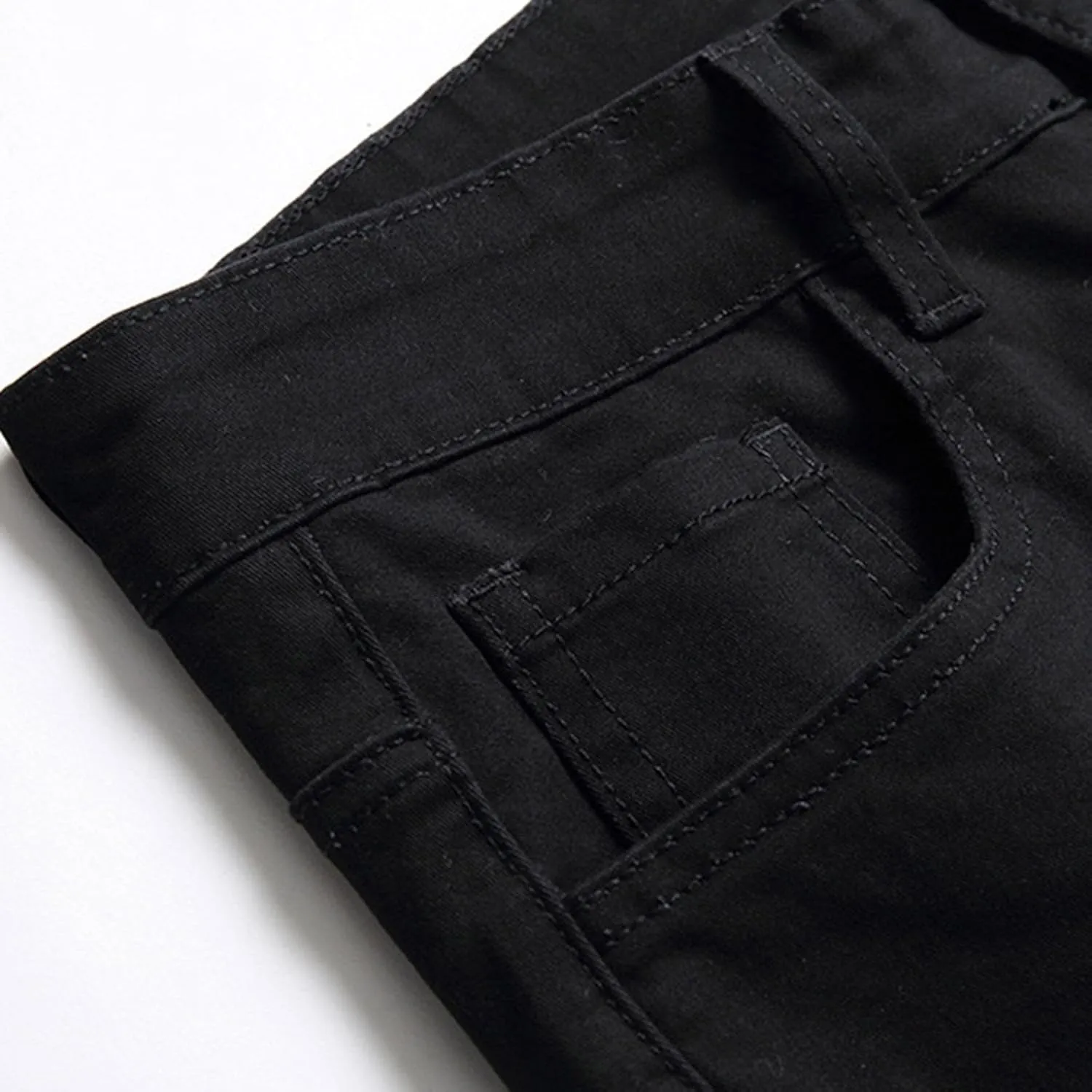 Mens Pants Jeans Slim Fit Loose Fit Straight Leg Jeans Comfortable Flexible Denim Pants Hip Hop Streetwear