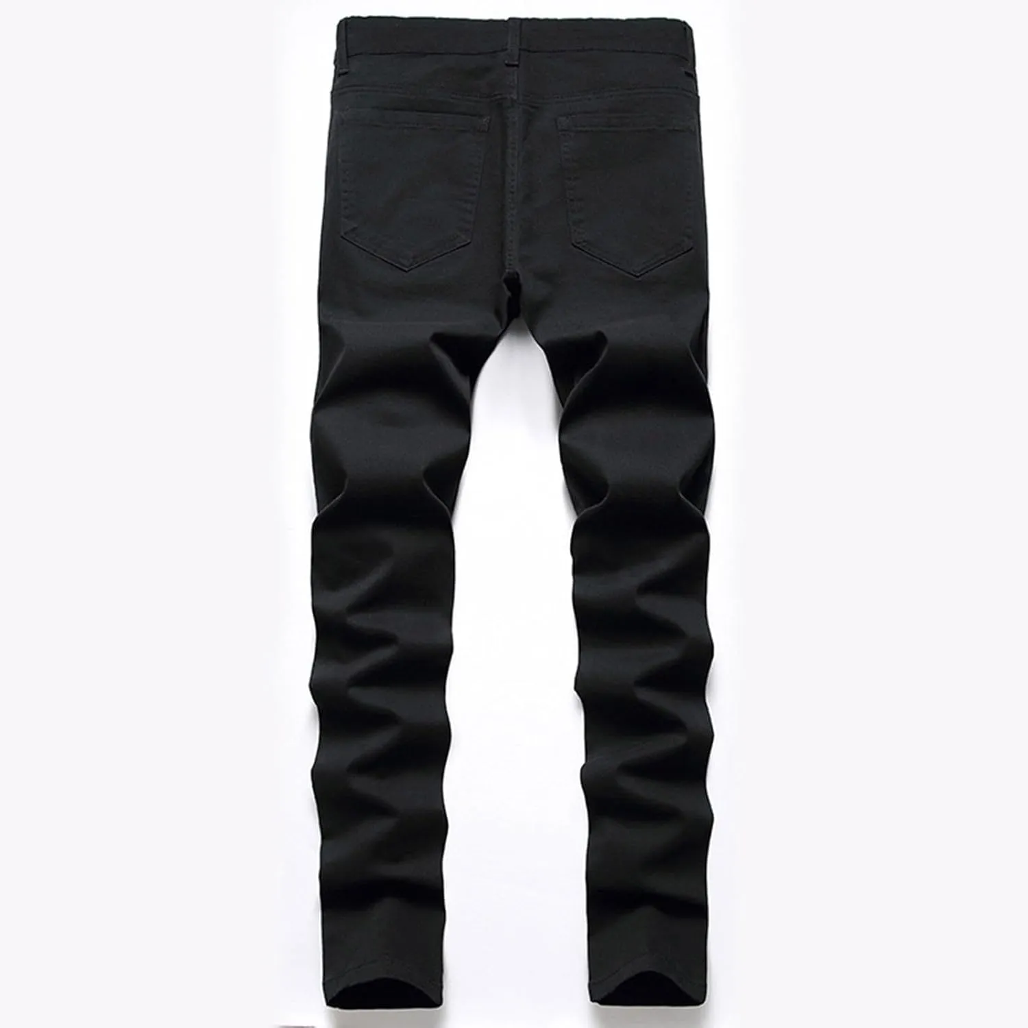 Mens Pants Jeans Slim Fit Loose Fit Straight Leg Jeans Comfortable Flexible Denim Pants Hip Hop Streetwear