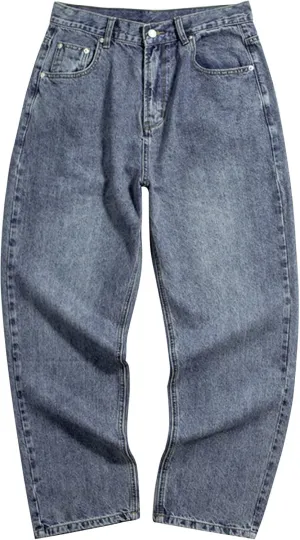 Men's Simple Loose Straight Casual Jeans Regular Straight Fit Jean Pants Mid Rise Relaxed Straight Leg Jeans