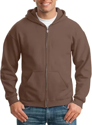Men's Solid Color Full Zipper Cardigan Loose Fashion Hoodie Sweatshirt Pullover Sweatshirts 2024 Autumn/Winter