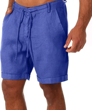 Men's Summer Beach Shorts Lightweight Breathable Hiking Short Pants Plus Size Trunks Quick Dry Elastic Waist Outfits