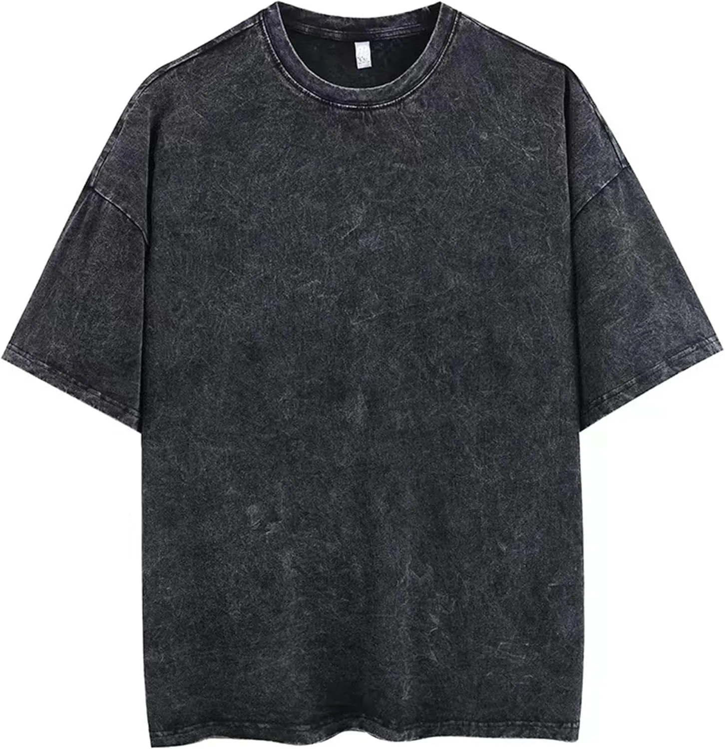 Men's Women's Oversized Vintage T-Shirt Unisex Basic Acid Washed Cotton T-Shirt Casual Hip Hop Top