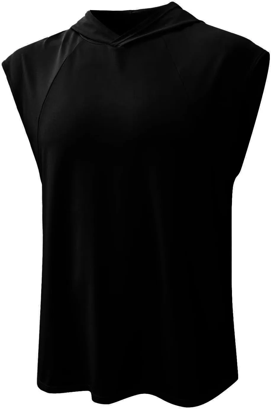 Men's Workout Sleeveless Hoodies Lightweight Quick Dry Tank Tops Solid Color Pullover Shirts Loose Fit Athletic Tops