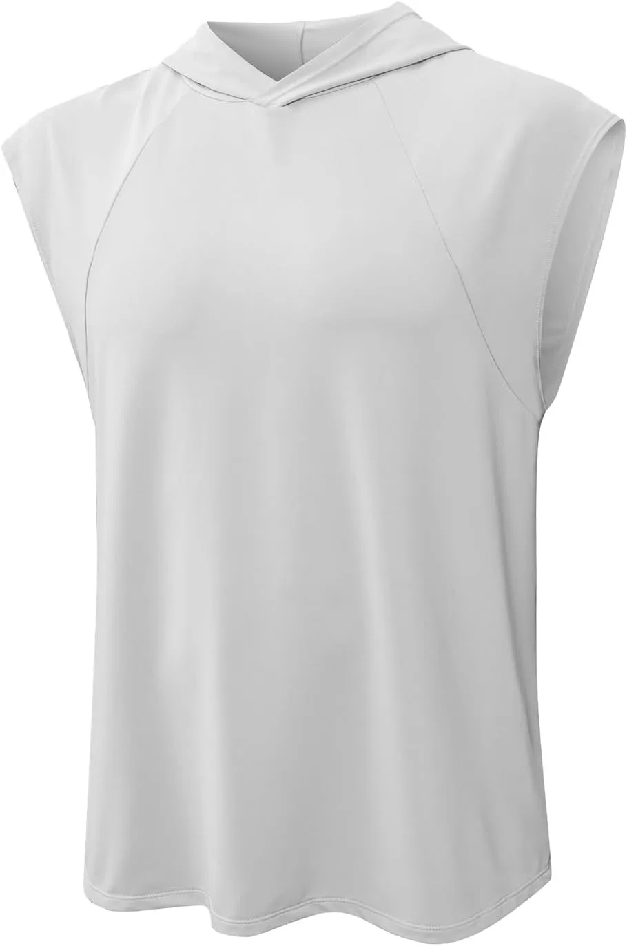 Men's Workout Sleeveless Hoodies Lightweight Quick Dry Tank Tops Solid Color Pullover Shirts Loose Fit Athletic Tops