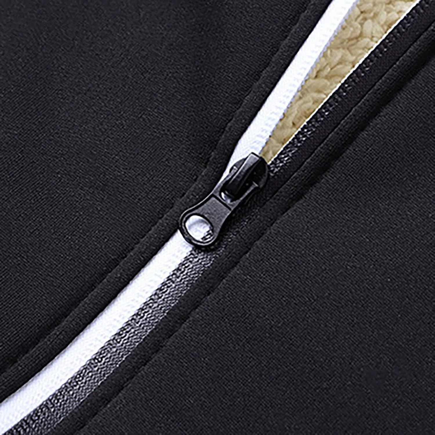 Men's Zip Up Fleece Hoodies Sherpa Lined Heavyweight Sweatshirt Winter Thermal Jacket Casual Windproof Warm Hoodie