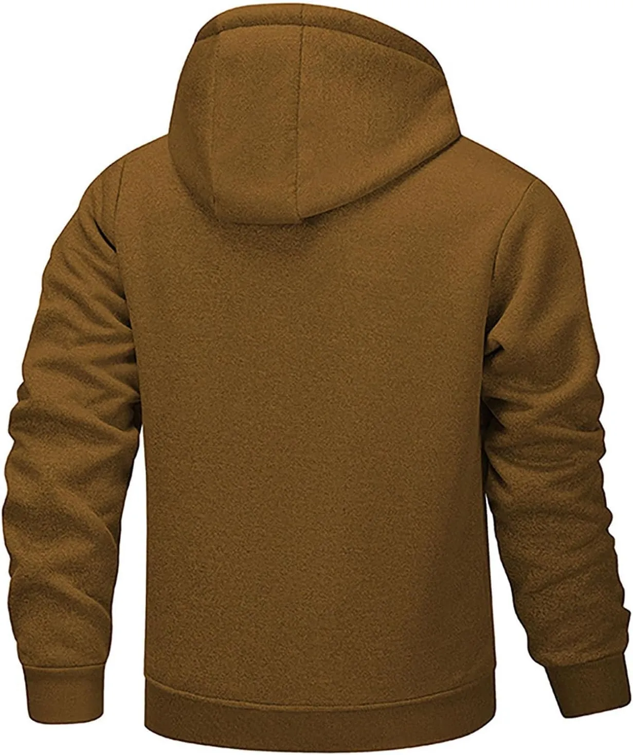 Men's Zip Up Fleece Hoodies Sherpa Lined Heavyweight Sweatshirt Winter Thermal Jacket Casual Windproof Warm Hoodie