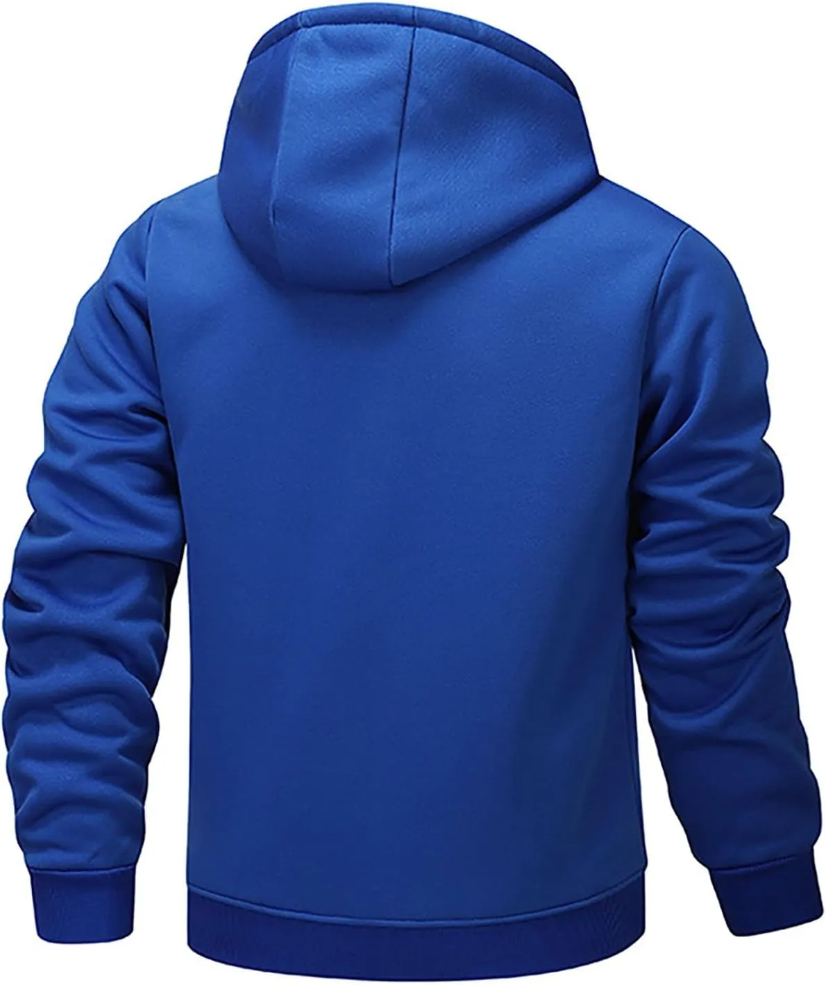 Men's Zip Up Fleece Hoodies Sherpa Lined Heavyweight Sweatshirt Winter Thermal Jacket Casual Windproof Warm Hoodie