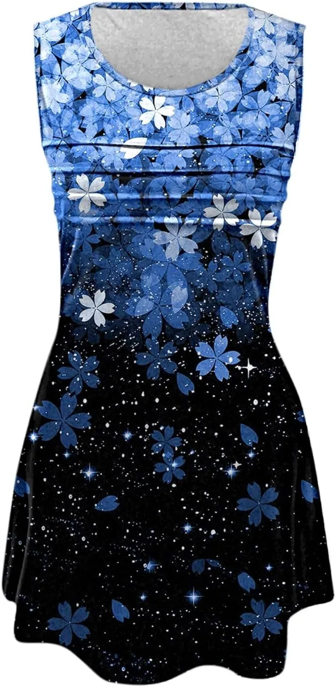 Midi Summer Dresses for Women Womens with Pockets Summer Casual Tank Dress Sleeveless Midi Beach Dress Linen Dress
