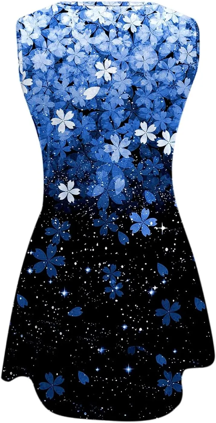 Midi Summer Dresses for Women Womens with Pockets Summer Casual Tank Dress Sleeveless Midi Beach Dress Linen Dress