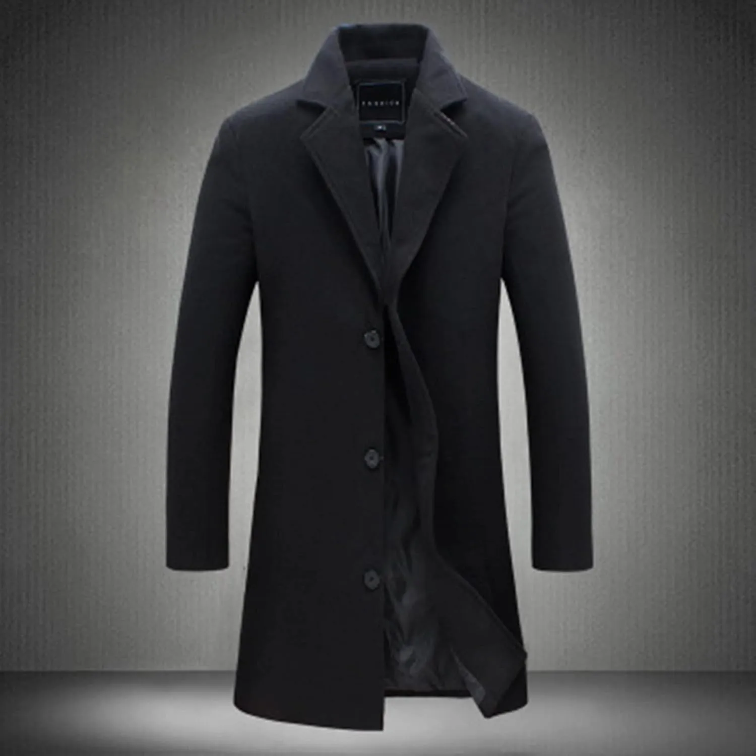 MIDOO Fleece Jacket Men Quarter Zip Men Autumn Winter Casual Solid Hooded Neck Long Sleeve Pocket Sweatshirt Zipper Coat