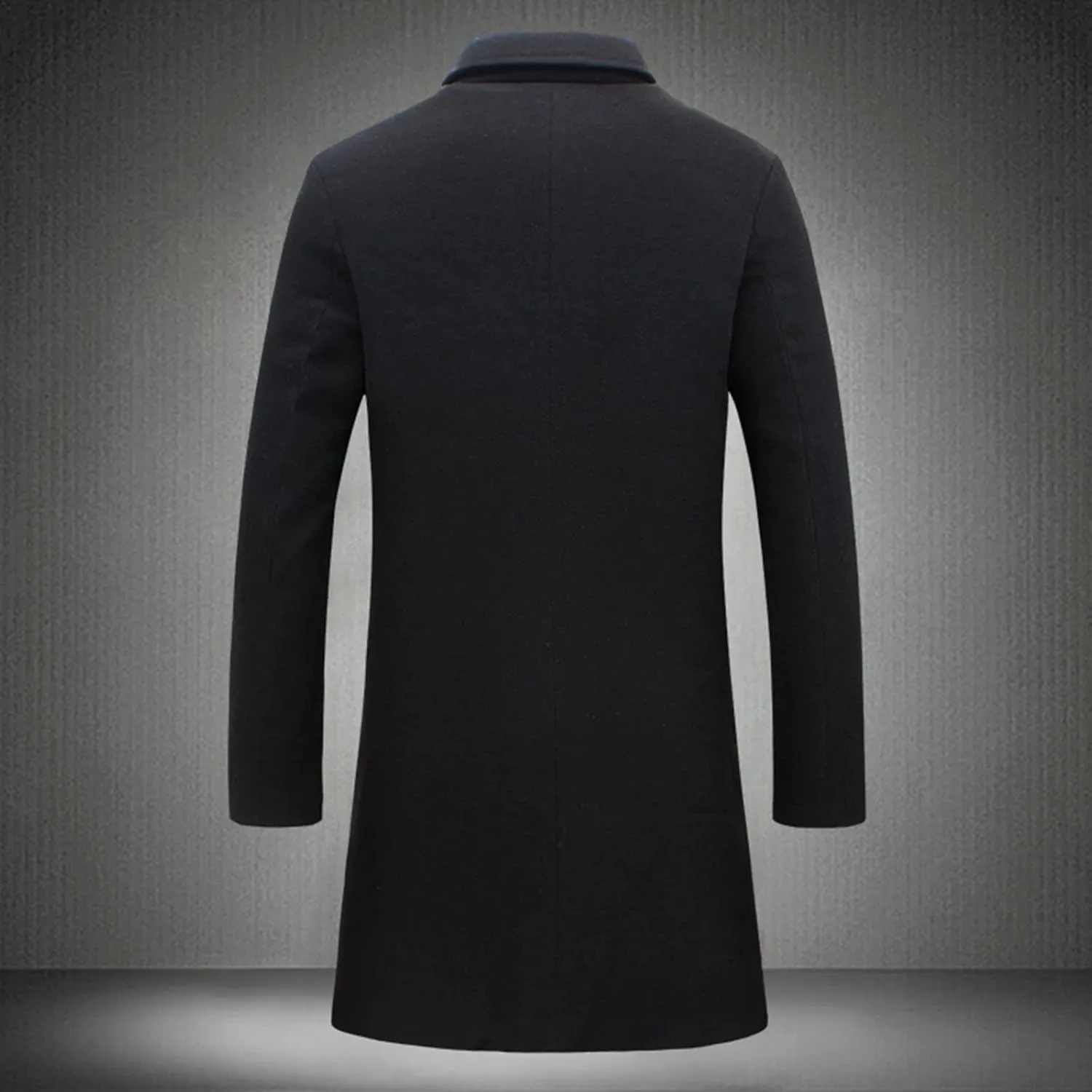 MIDOO Fleece Jacket Men Quarter Zip Men Autumn Winter Casual Solid Hooded Neck Long Sleeve Pocket Sweatshirt Zipper Coat