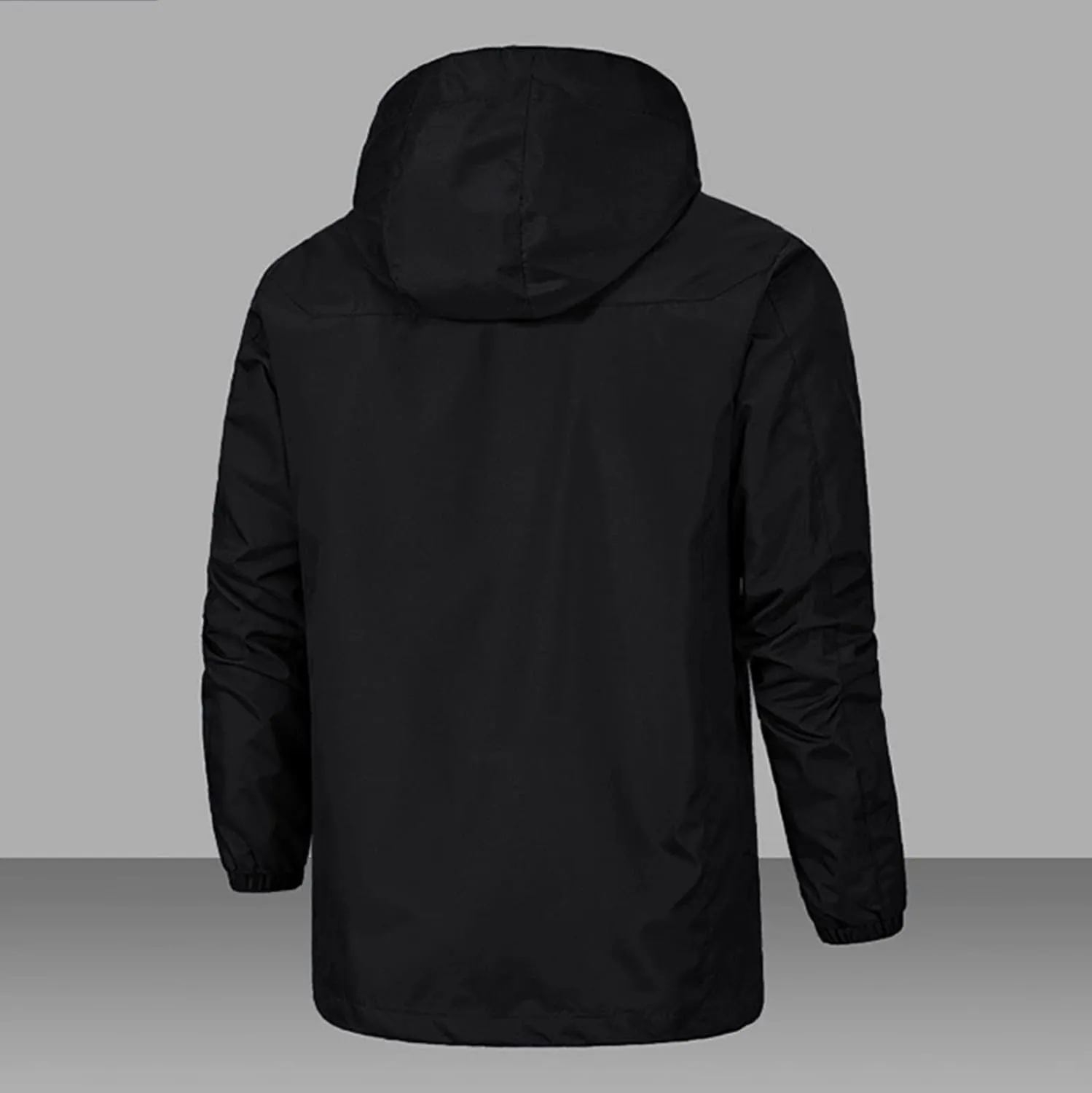 MIDOO Mens Jackets Casual Stylish Casual Hooded Long Sleeve Zipper Thin Lightweight Coat Jacket Hiking Outdoor Windbreaker