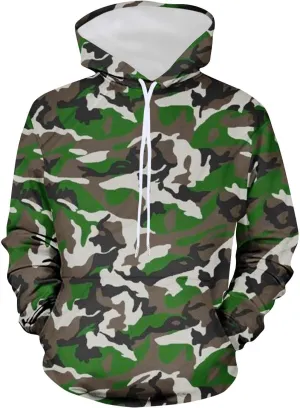 Muscularfit Camo Sweatshirt Hoodie for Men 2023 Fall Fashion Drawstring Casual Loose Long Sleeve Pullover Camouflage Shirts