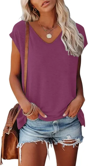 NEYOUQE Womens Summer Short/Long Sleeve T Shirts Athletic Workout Running Golf Tees Fashion Trendy Plain Casual Tops