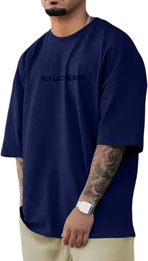 Opomelo Men's Fashion Athletic T-Shirt Oversized Workout Short Sleeve Shirt Casual Crew Neck Cotton Tee