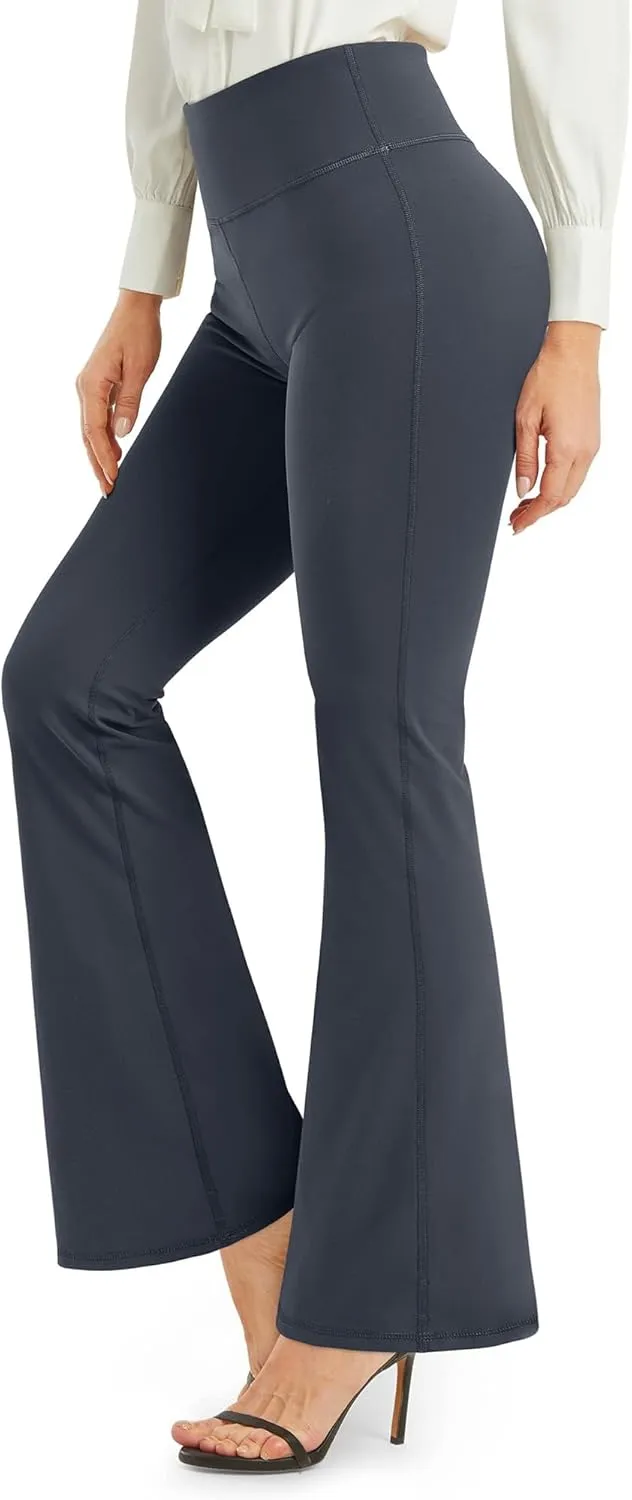 Promover Bootcut Yoga Pants for Women High Waist Dress Pants Flare Leggings 29" 31" 33" Workout Pant for Casual Work