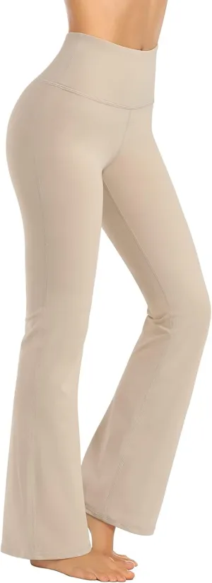 Promover Bootcut Yoga Pants for Women High Waist Dress Pants Flare Leggings 29" 31" 33" Workout Pant for Casual Work