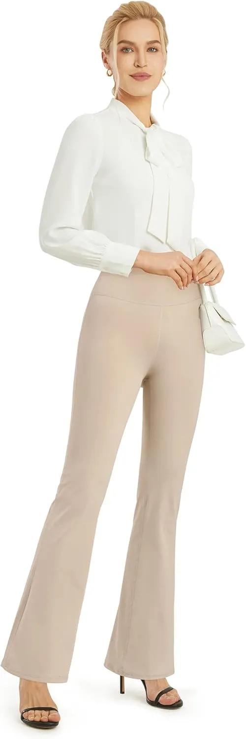 Promover Bootcut Yoga Pants for Women High Waist Dress Pants Flare Leggings 29" 31" 33" Workout Pant for Casual Work