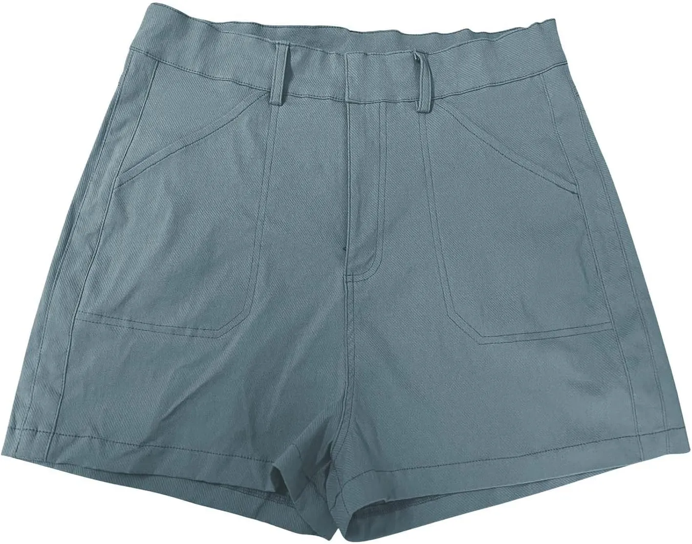 Pull On Shorts Women Elastic Waist Stretchy Casual Summer Athletic Denim Bermuda Shorts High Waisted Chino Shorts