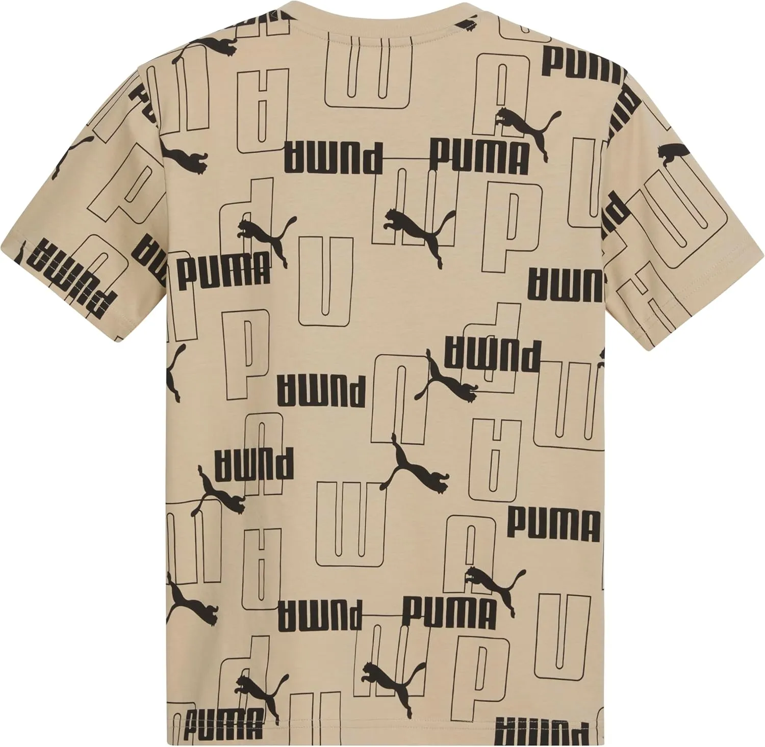 PUMA Boys' Short Sleeve Cotton Graphic T-Shirt, Crewneck