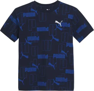 PUMA Boys' Short Sleeve Cotton Graphic T-Shirt, Crewneck