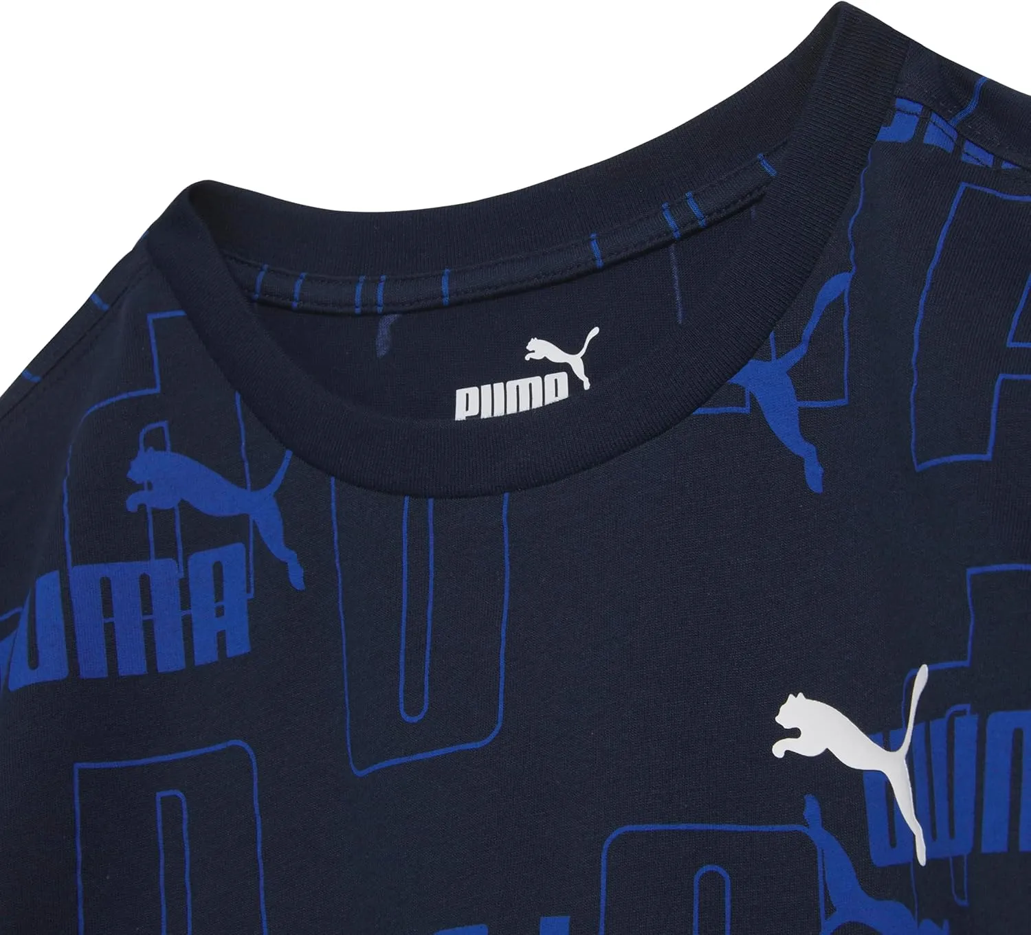 PUMA Boys' Short Sleeve Cotton Graphic T-Shirt, Crewneck