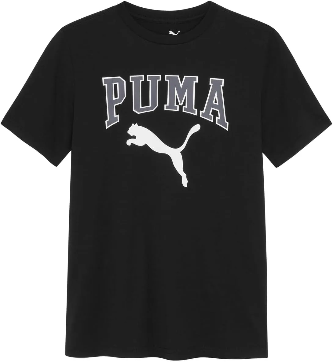 Puma Boys' Short Sleeve Cotton Graphic T-Shirt, Crewneck