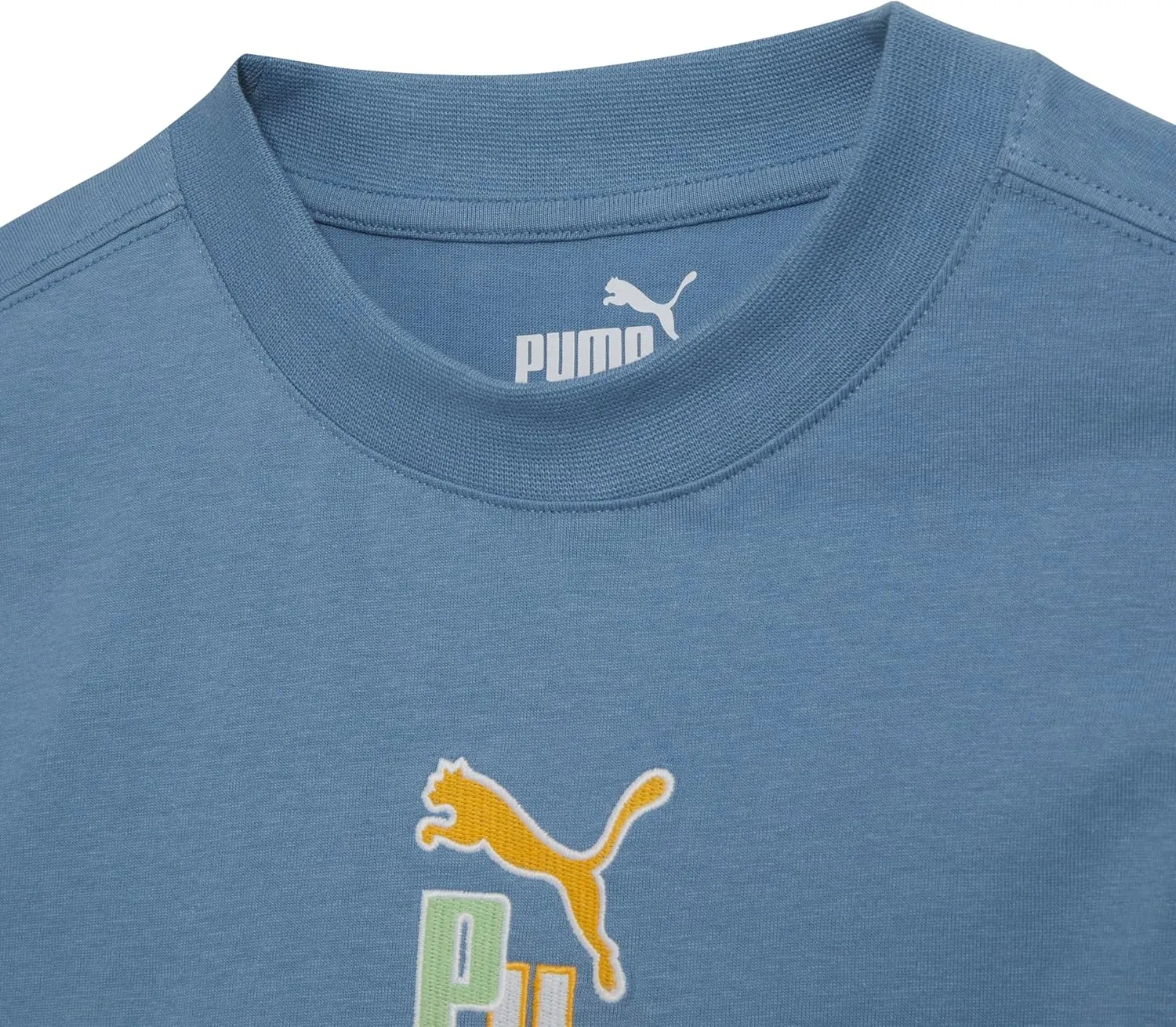 PUMA Boys' Short Sleeve Cotton Graphic T-Shirt, Crewneck
