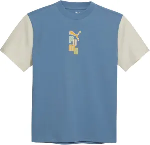 PUMA Boys' Short Sleeve Cotton Graphic T-Shirt, Crewneck