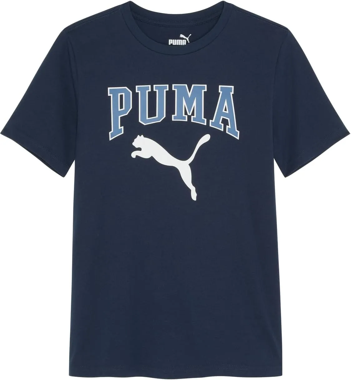 Puma Boys' Short Sleeve Cotton Graphic T-Shirt, Crewneck