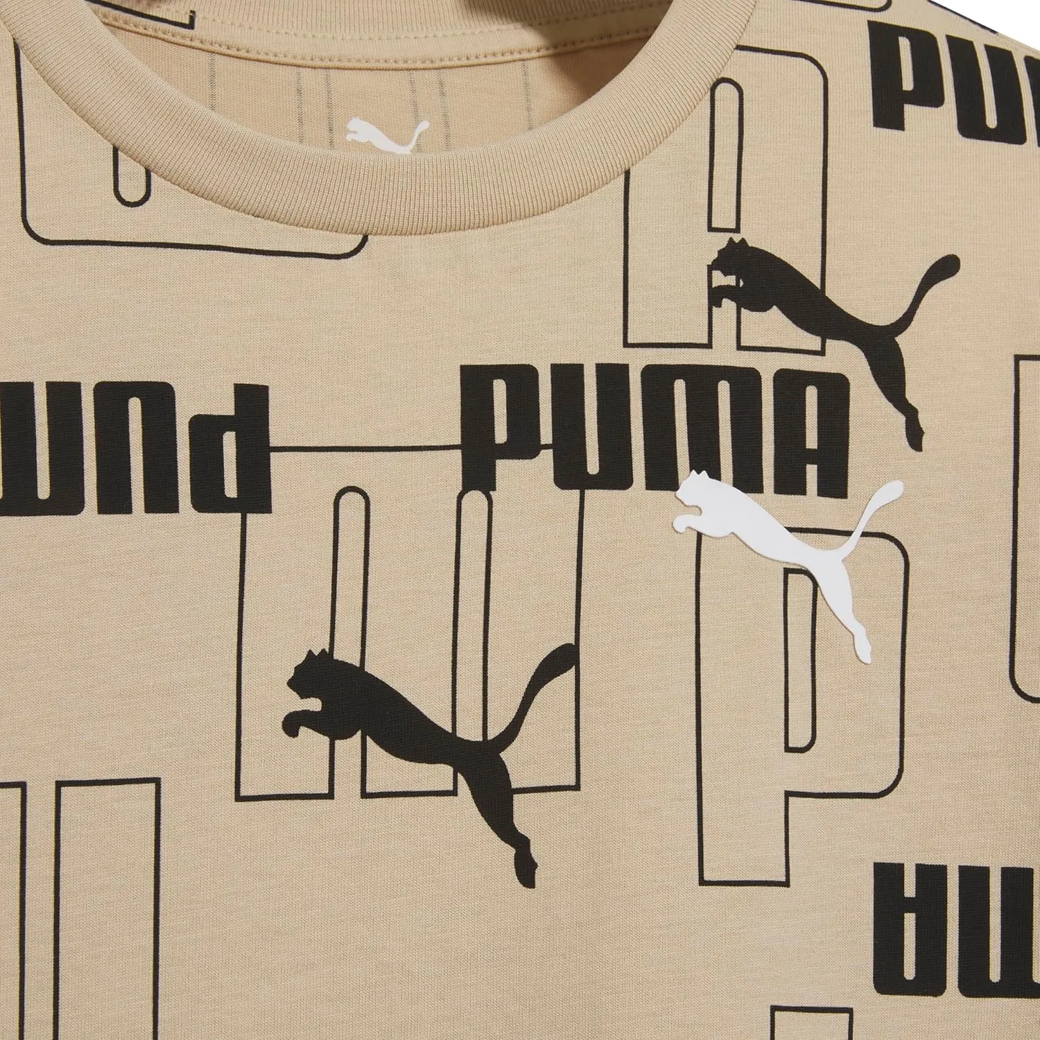 PUMA Boys' Short Sleeve Cotton Graphic T-Shirt, Crewneck