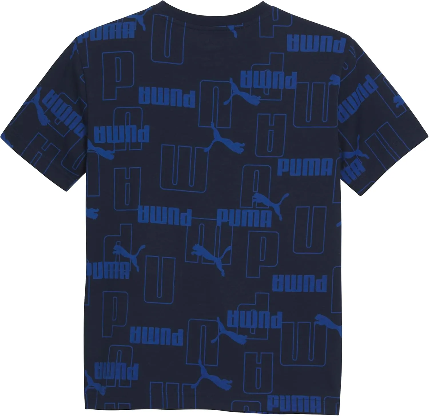 PUMA Boys' Short Sleeve Cotton Graphic T-Shirt, Crewneck