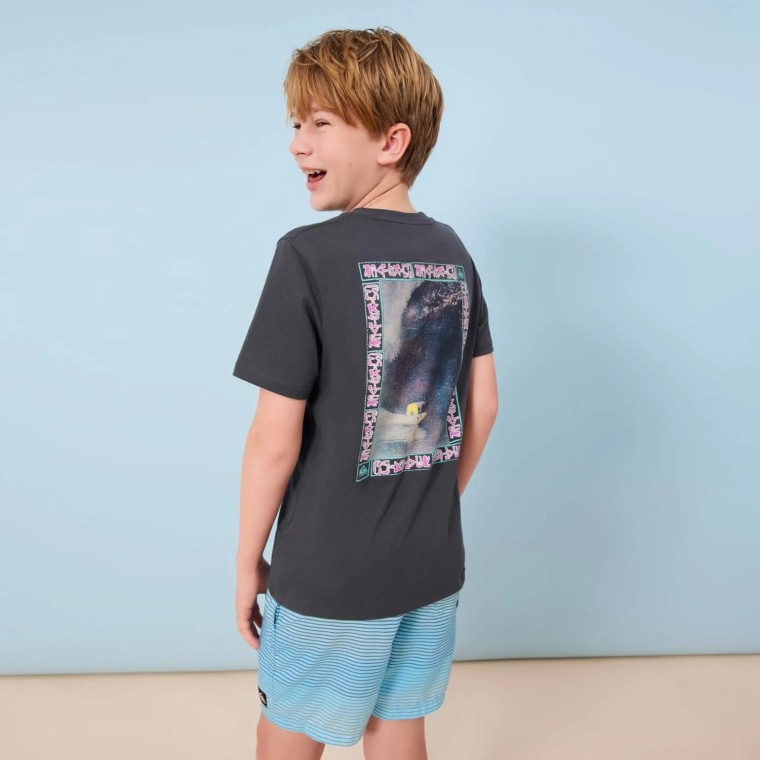 Quiksilver Boys' Short Sleeve Logo Graphic T-Shirt