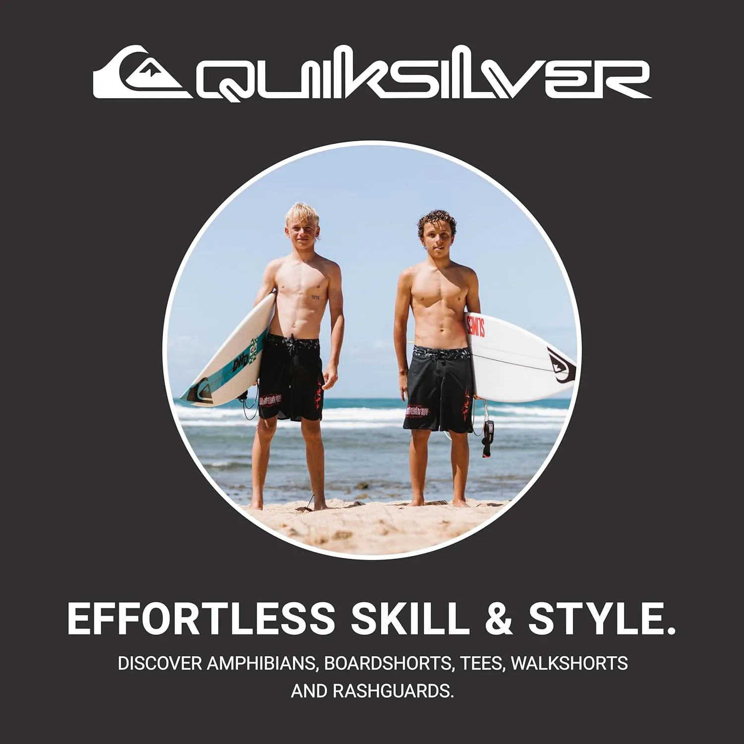 Quiksilver Boys' Short Sleeve Logo Graphic T-Shirt