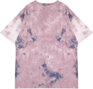 Remidoo Women's Oversized Tshirt Short Sleeve Sun and Moon Graphic Tee Tie Dye Shirt Top
