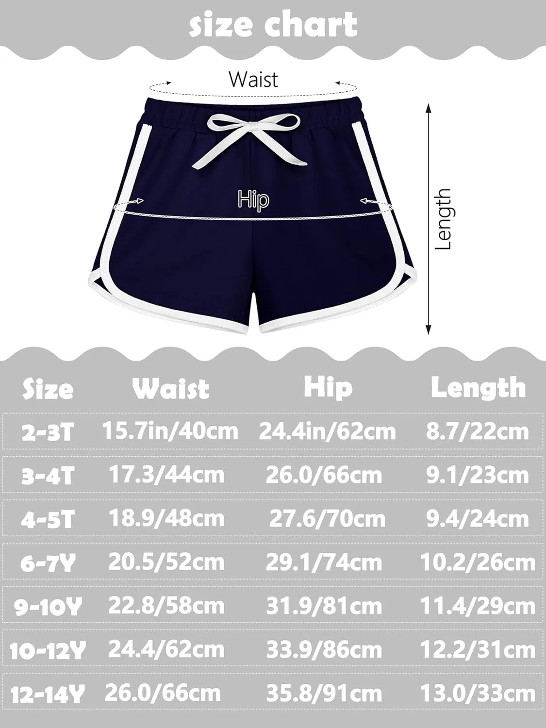 Resinta 5 Packs Girls Cotton Athletic Shorts Active Running Shorts Toddler Summer Shorts Dolphin Dolphin Yoga Shorts