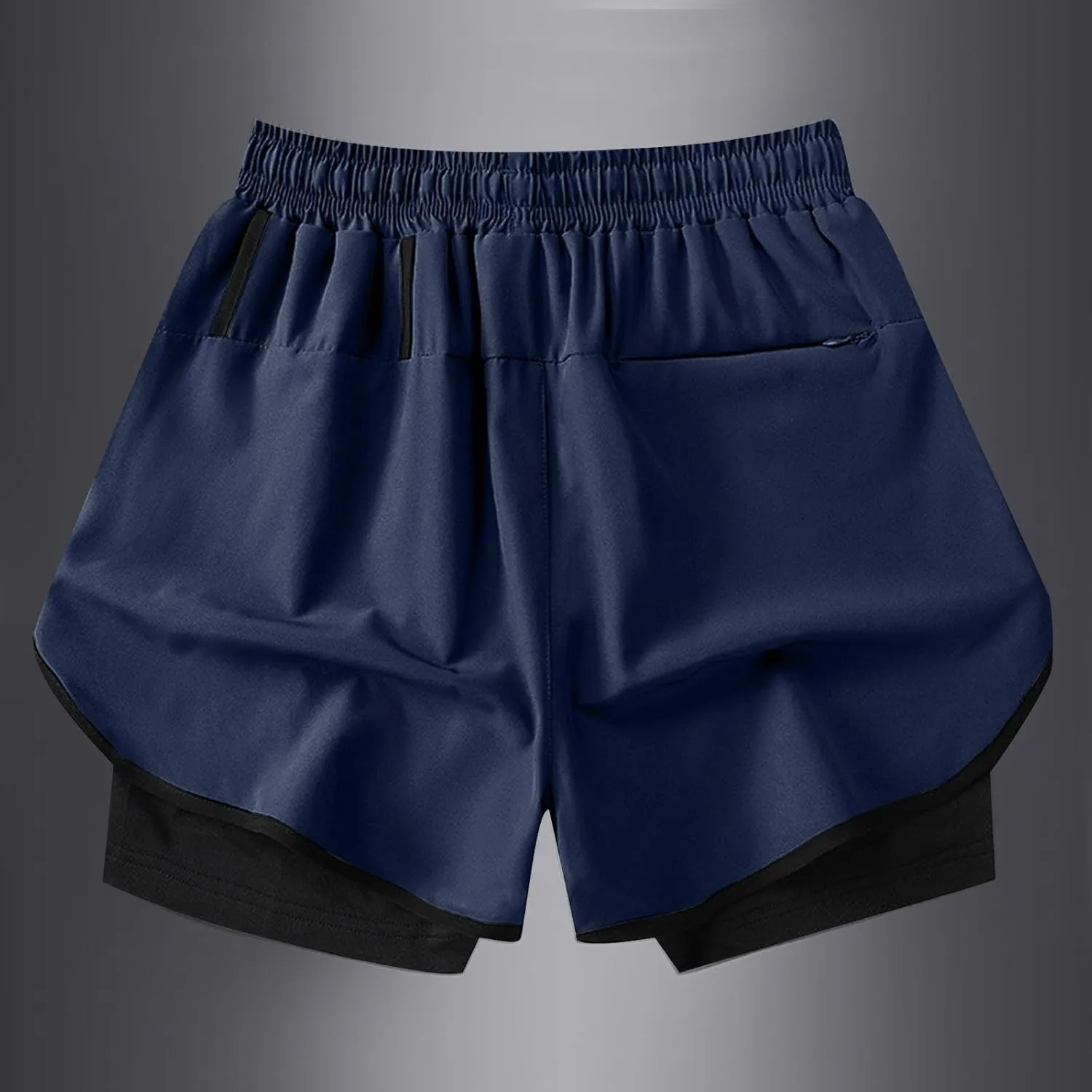 Running Basketball Hiking Shorts Breathable Quick-Dry Shorts with Compression Linen Elastic Drawstring Waist Pants