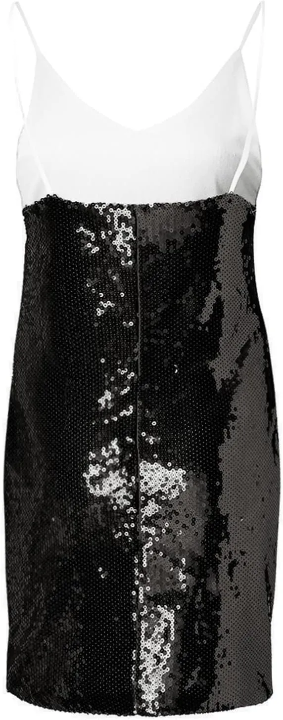Sequin Dress for Women,Sexy Slip Off Shoulder V Neck Backless Mini Dress Elegant Sparkly Plus Size Casual Dress