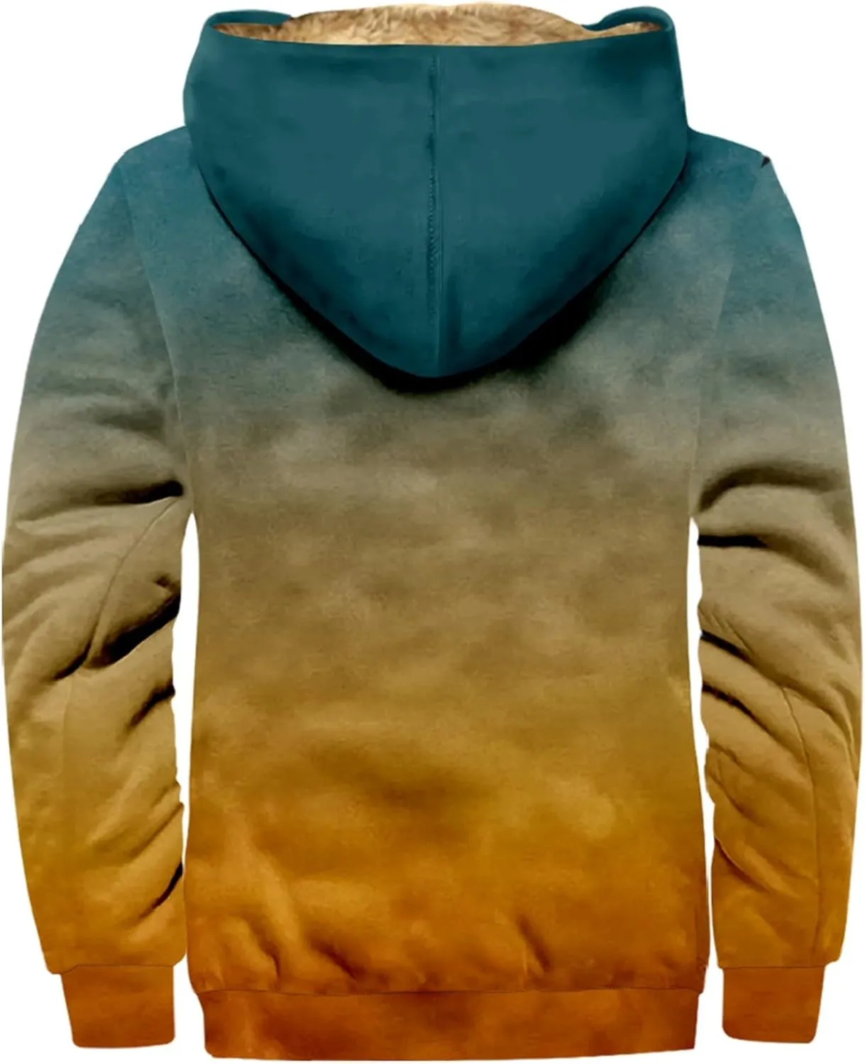 Sherpa Lined Jackets for Men Full Zip Up Hoodies Coats Thicken Warm Sweatshirts with Pocket Winter Fuzzy Outerwear