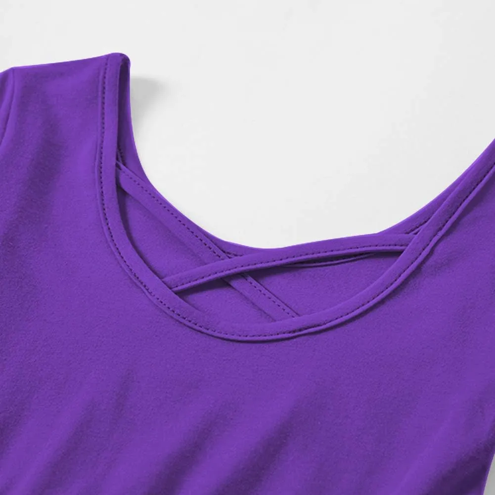 Stelle Girls Short Sleeve Dress Summer Kids Toddler Skater Twirl A Line Solid Color T-Shirt Dress for School Casual 3-12 Y