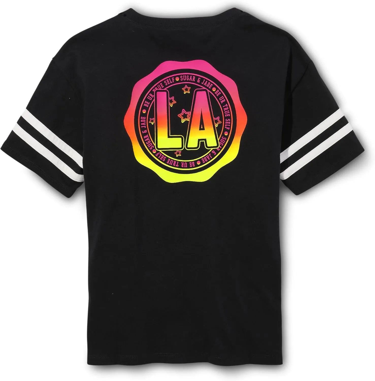 Sugar & Jade Girls' Teen Short Sleeve Oversized Graphic T-Shirt