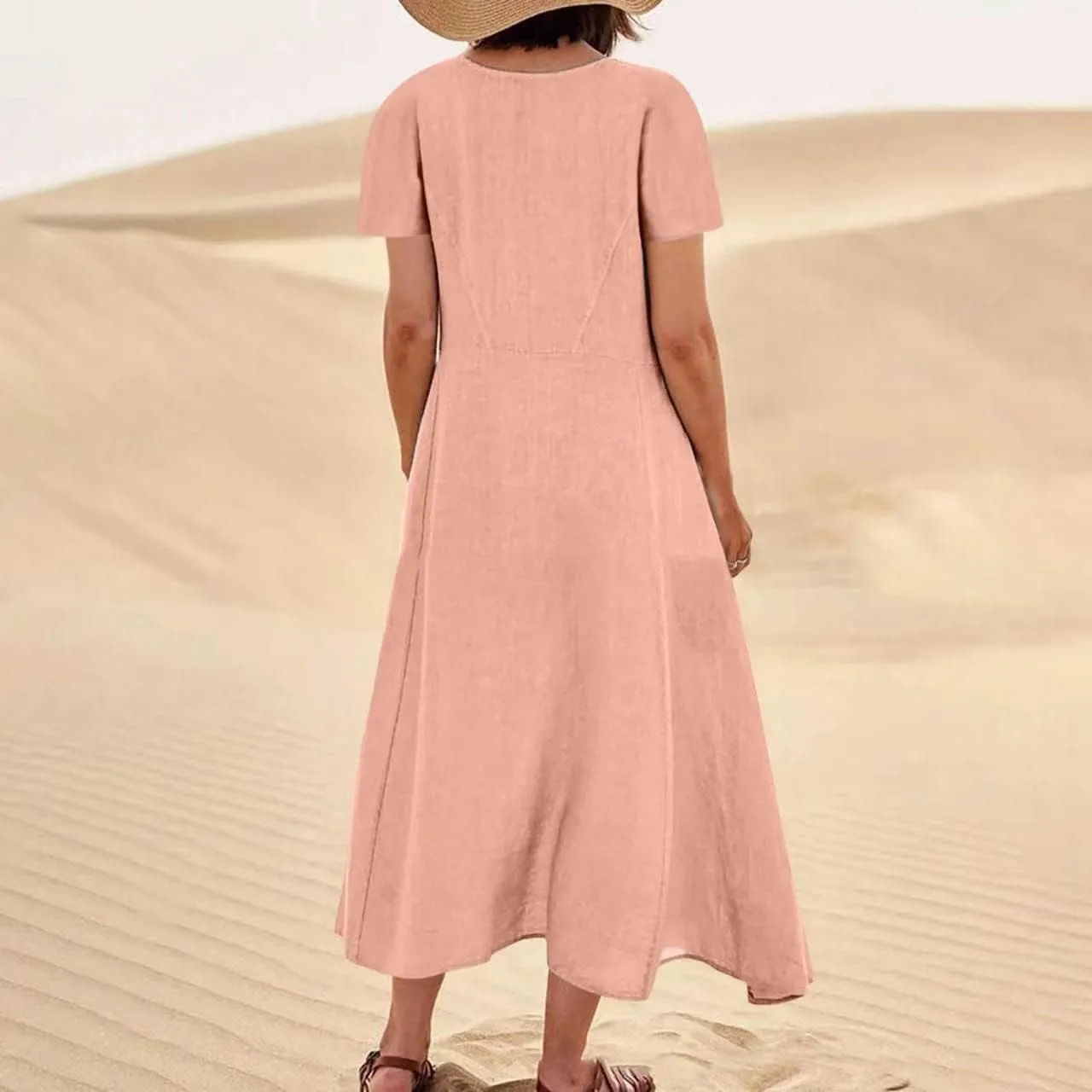 Summer Beach Dress Strapless Long Dresses for Women Long Summer Dress Shift Maxi Dress Flowy Loose Vacation Dress