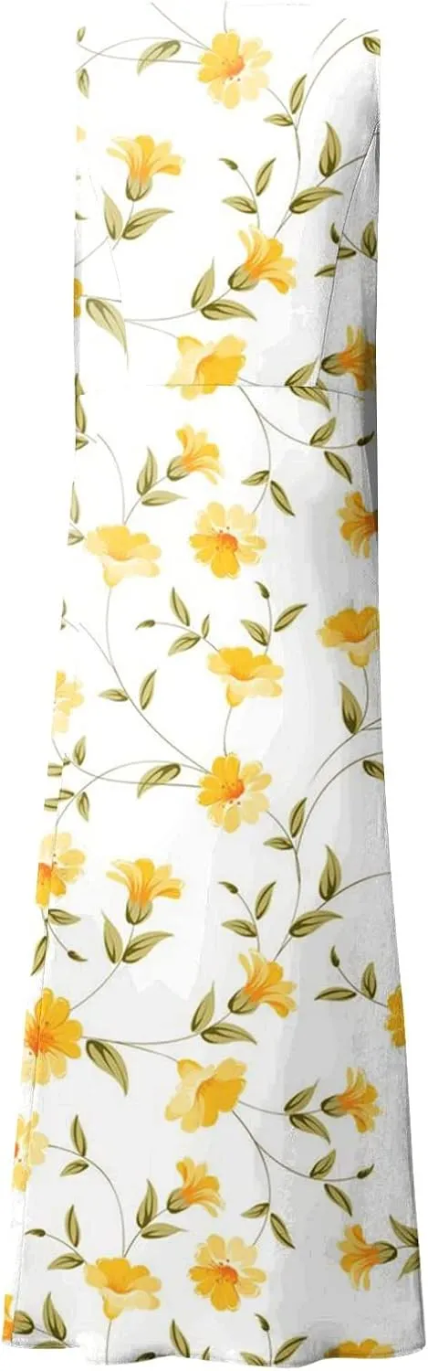 Summer Dresses 2024 Sleeveless Maxi Dress Round Neck Flowy Dress with Two Large Pockets Casual Sundresses for Women