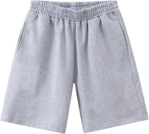 T.H.L.S Kids Boys Girls Cotton Shorts for Summer Casual Athletic Running Jogger with Side Pockets